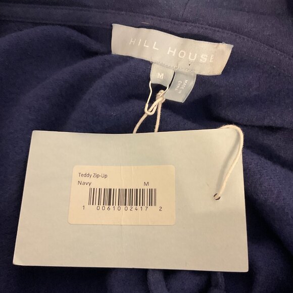 Hill House Teddy Zip-Up Hoodie M Navy Blue Pockets New NWT - Picture 12 of 12